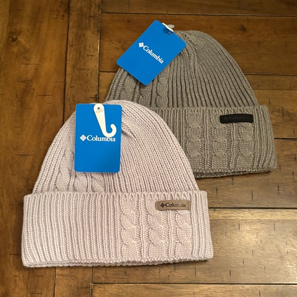 Columbia set of 2 Agate Pass cable knit beanie hats new - Picture 1 of 3